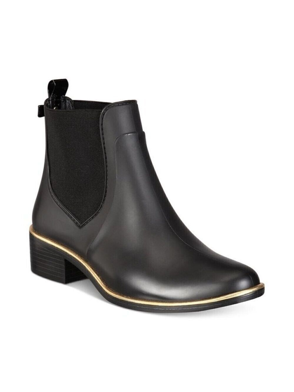 Kate Spade Women black "Solstice" ankle rainboots *Missized sz 10/11